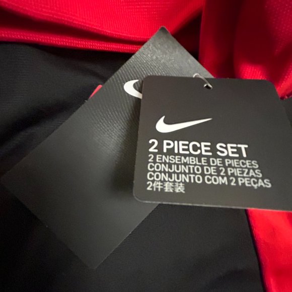 NIKE 2-PC RED/BLACK JOGGER SET SIZE 7 - Picture 9 of 12